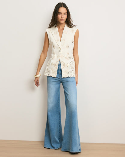 VB Townes Eyelet Vest | Komi Pants | Embroidered Stretch-cotton Twill Set