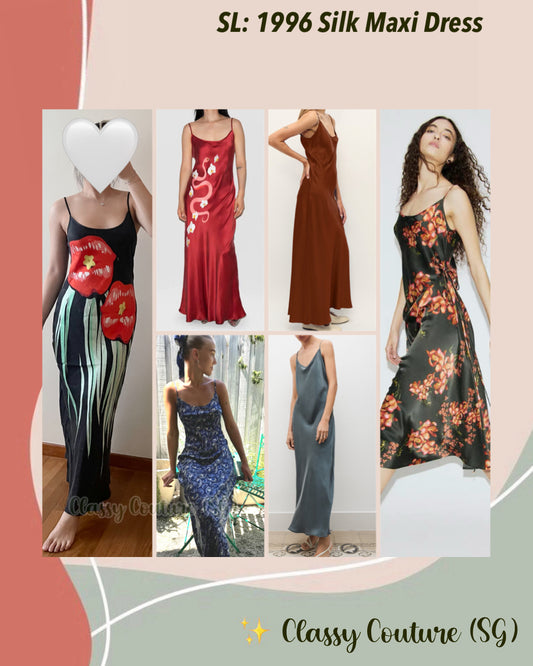 5 Colors! SL 1996 Silk Maxi Dress