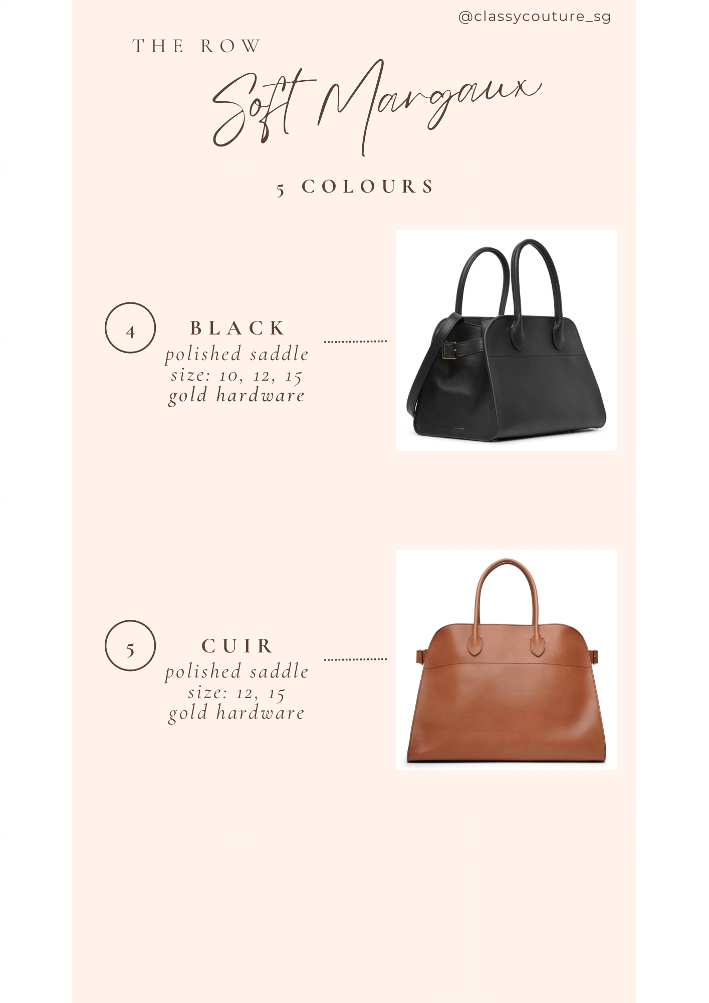 TR Soft Margaux 10 / 12 / 15 Bag in Calfskin Leather