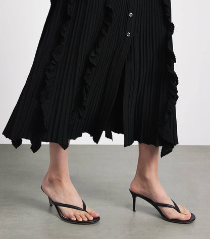 SD Knitted Ruffled Maxi Dress