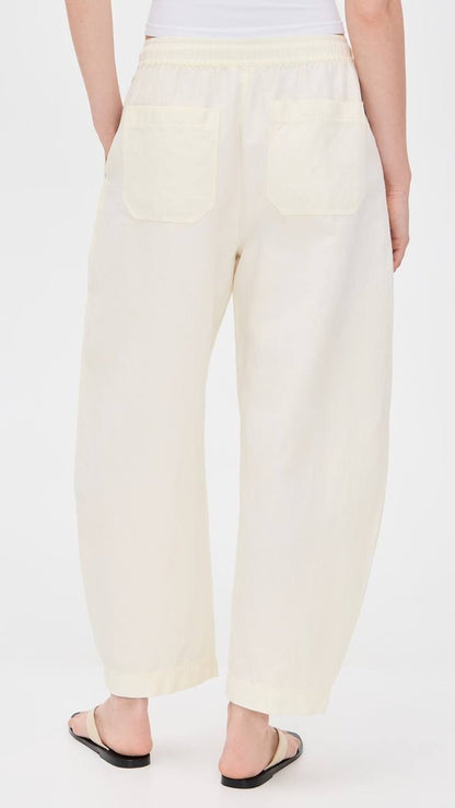 AA Everyday Pull-On Cotton-Linen Jogger Pants