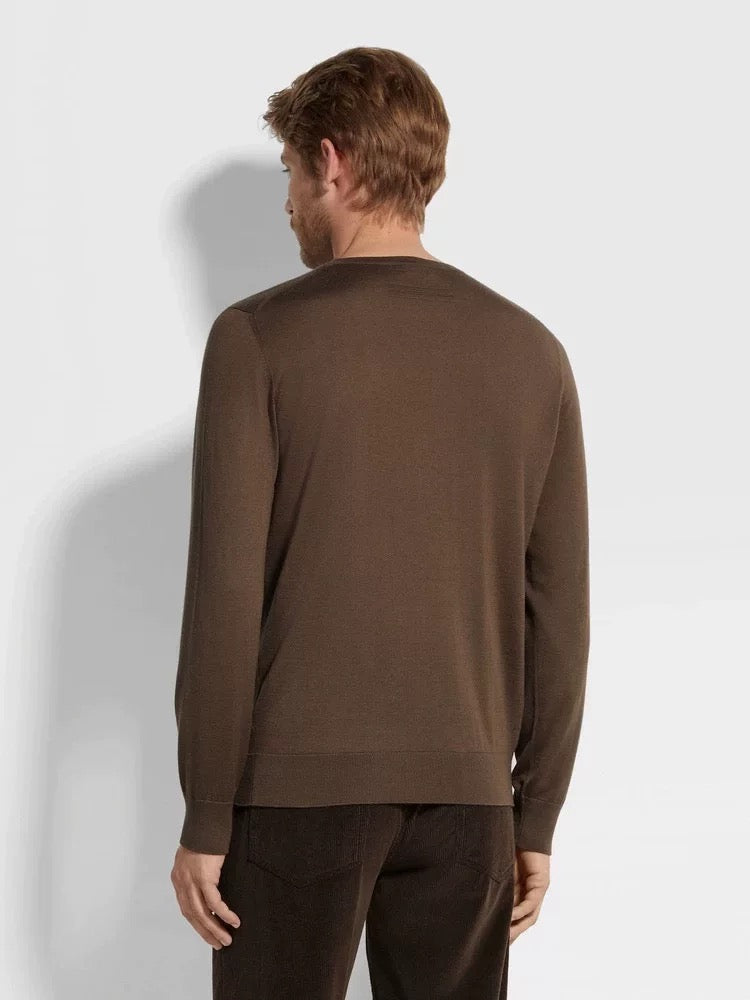 ZN Men's Cashseta Cashmere and Silk Crewneck Sweater