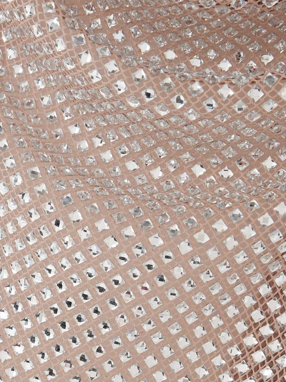 SP Silver Rhinestone Drape Maxi Dress