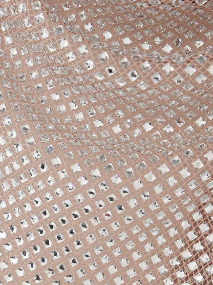 SP Silver Rhinestone Drape Maxi Dress