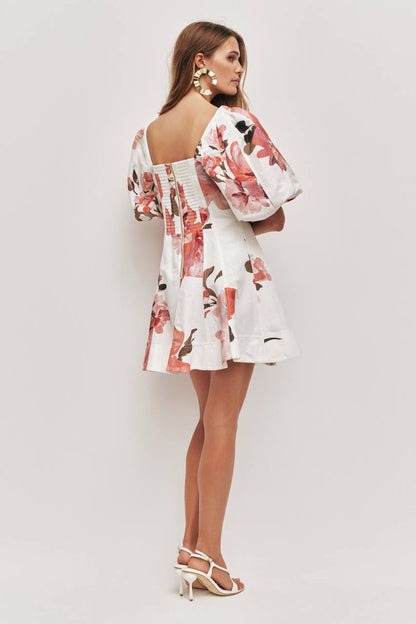 AJ Moderna Linen-Viscose Mini Dress