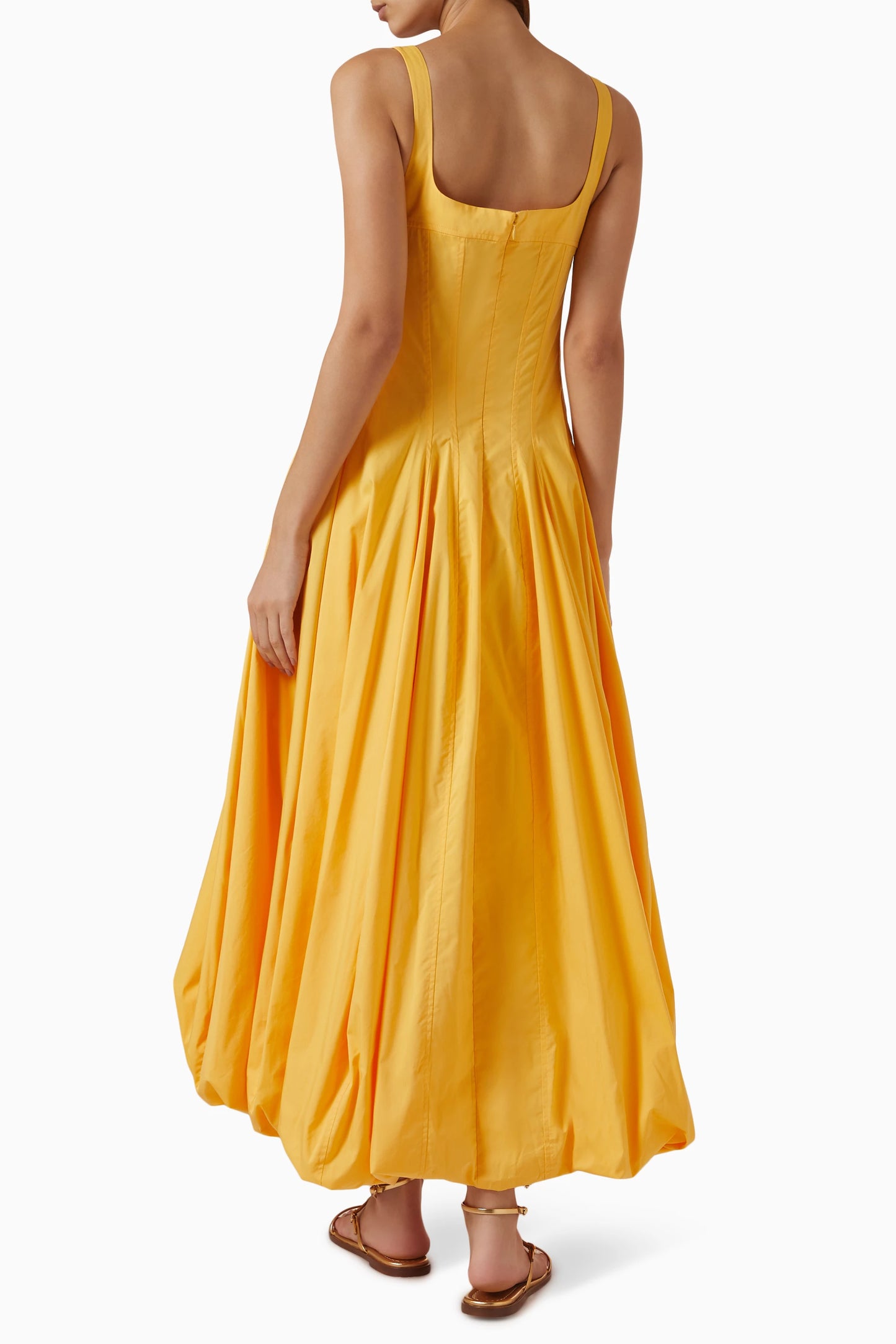 3 Colors! SK Hally Bubble Cotton-blend Midi Dress