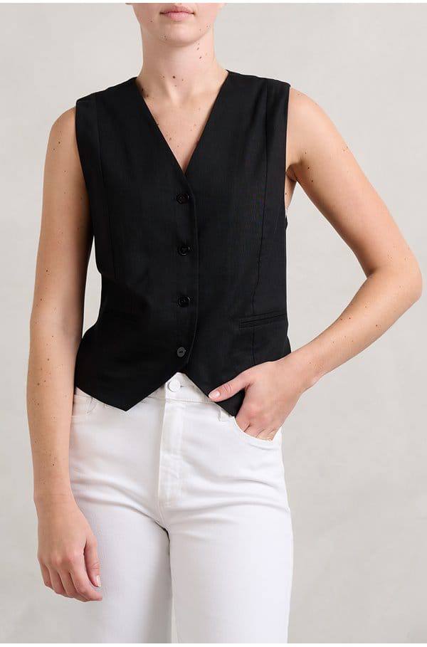 RX Norah Cotton-Linen Vest