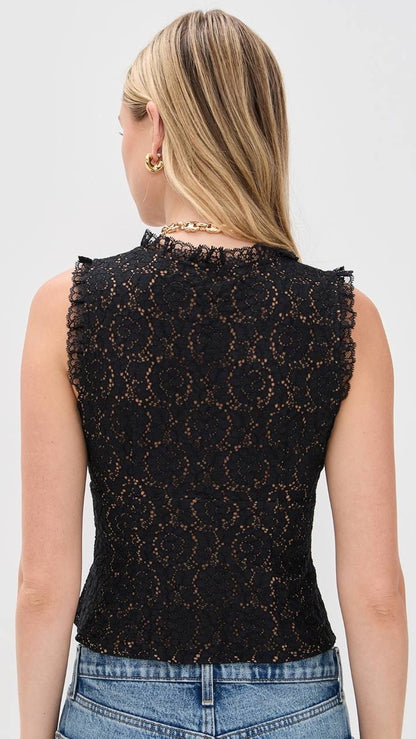 PG Anais Cotton-blend Lace Top