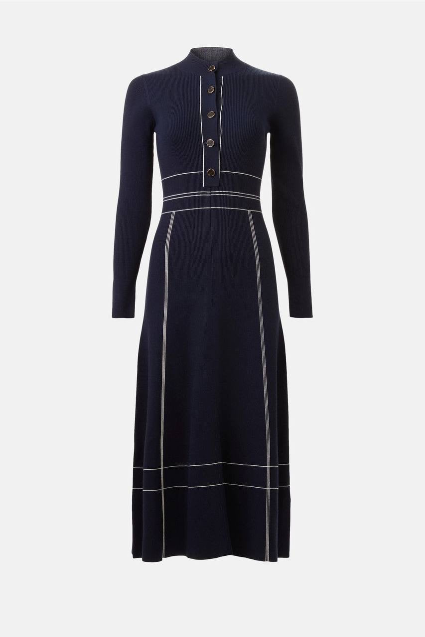 Petite/regular! RS Charlie Knit Midi Dress With Contrast Stitching