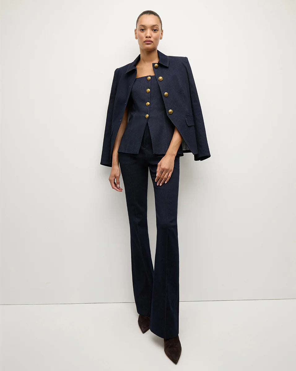 VB Gracie Belted Stretch-Cotton Denim Pants