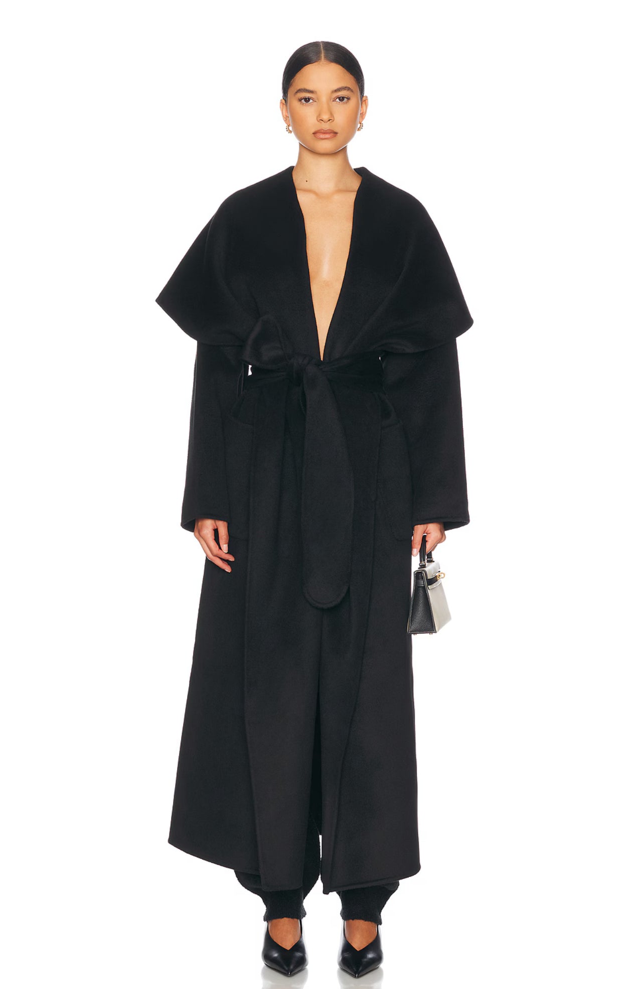 HS The Throw Wool Blend Long Coat