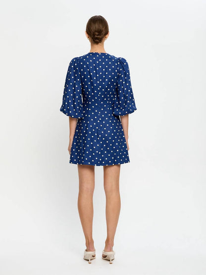 KV Lily Linen Polka Dot Mini Dress