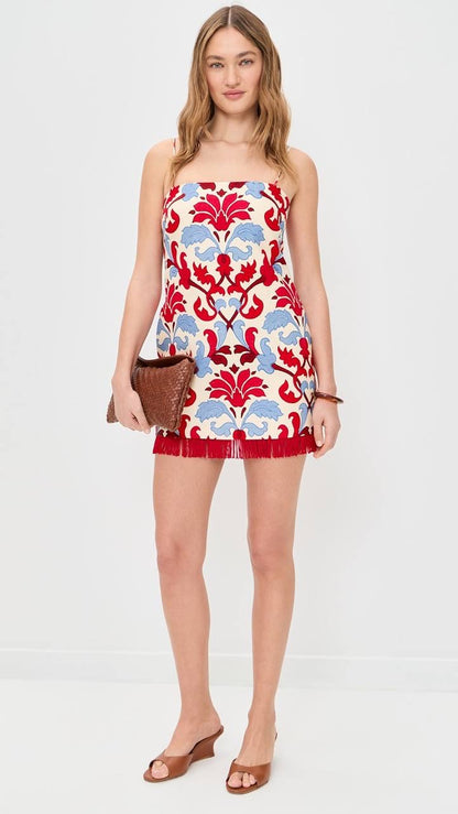 CC Valencia Linen Shift Mini Dress