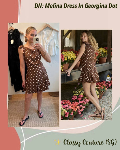 DN Melina Silk-Viscose Mini Dress In Georgina Dot