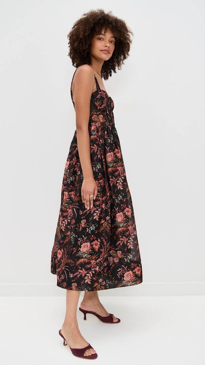 CC Pheobe Bustier Silk-linen Midi & Mini Dress