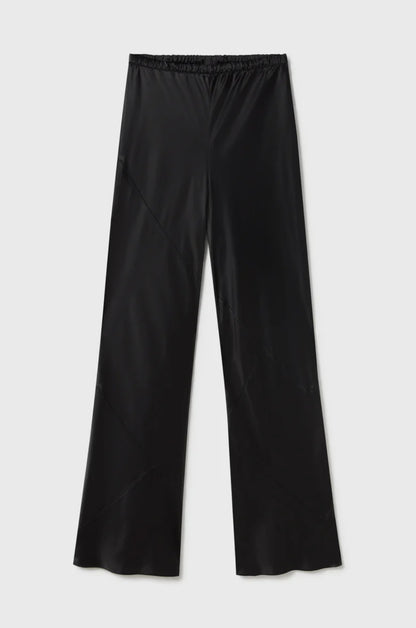 SL Splice Bias Cut Pants in Hazelnut | Black - Thick 19 Momme Silk