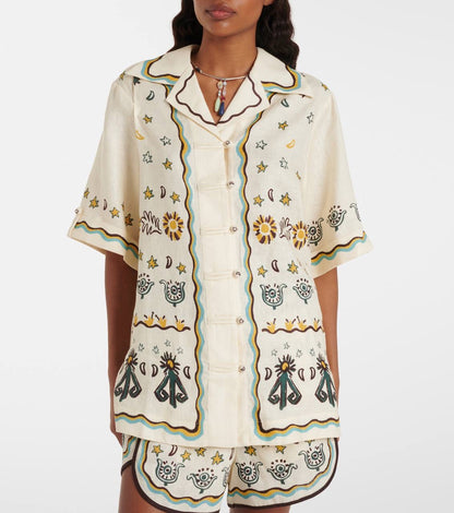 ALM Antionette Linen Shirt | Sun Shorts | Set