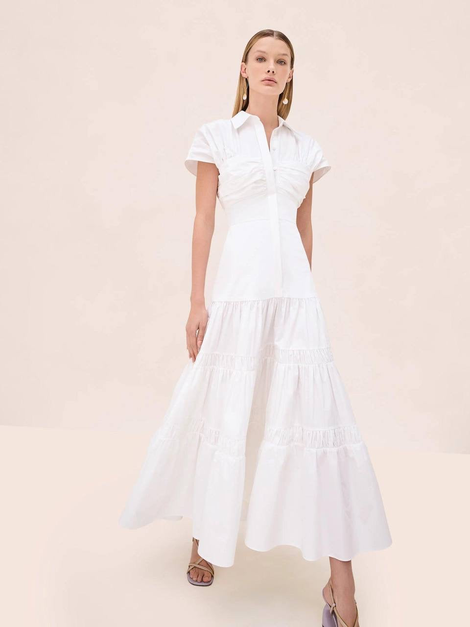 ALX Carosini Cotton-viscose Midi Dress