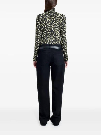 PS Audrey Printed Jersey Turtleneck Top