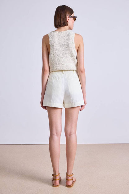 AA Godet Sleeveless Tank Top | Bari Shorts | Linen-Cotton Set