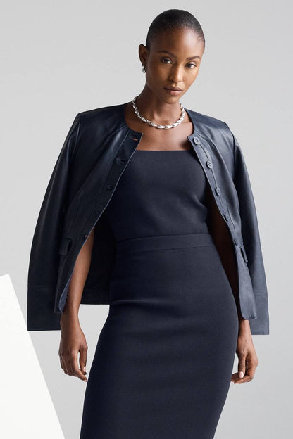 TF Sculpt Knit Keighley Tank Top | Santon Midi Skirt | Viscose-blend Set