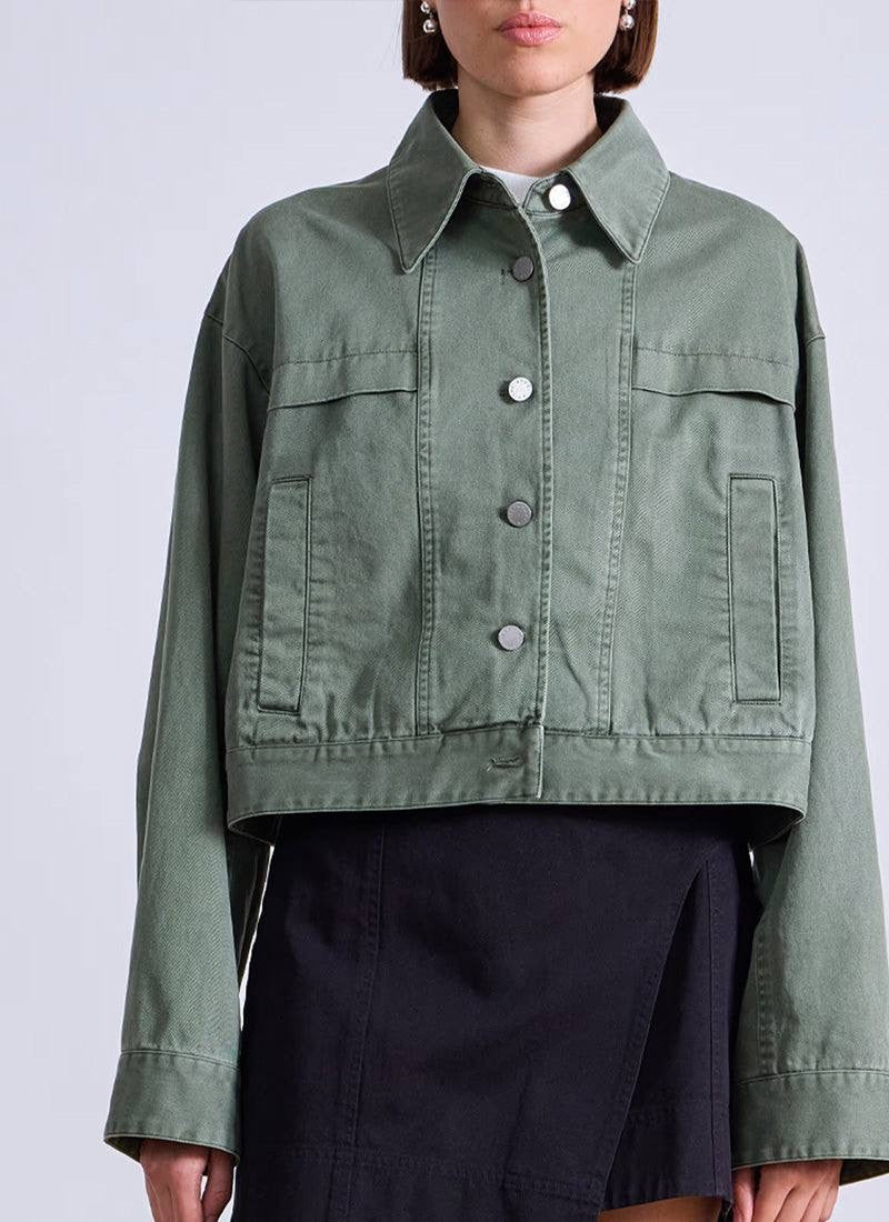 AA Cropped Trapeze Cotton Jacket