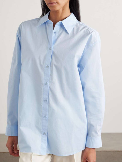 4 Colors! TOT Classic Tumbled Cotton Shirt