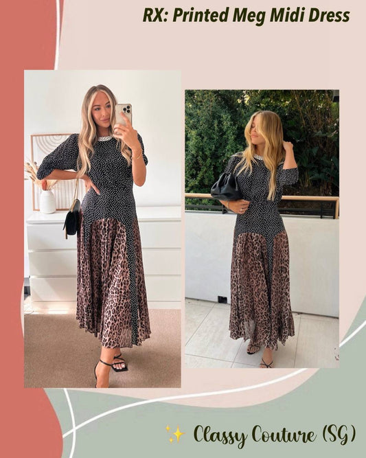 RX Printed Meg Midi Dress