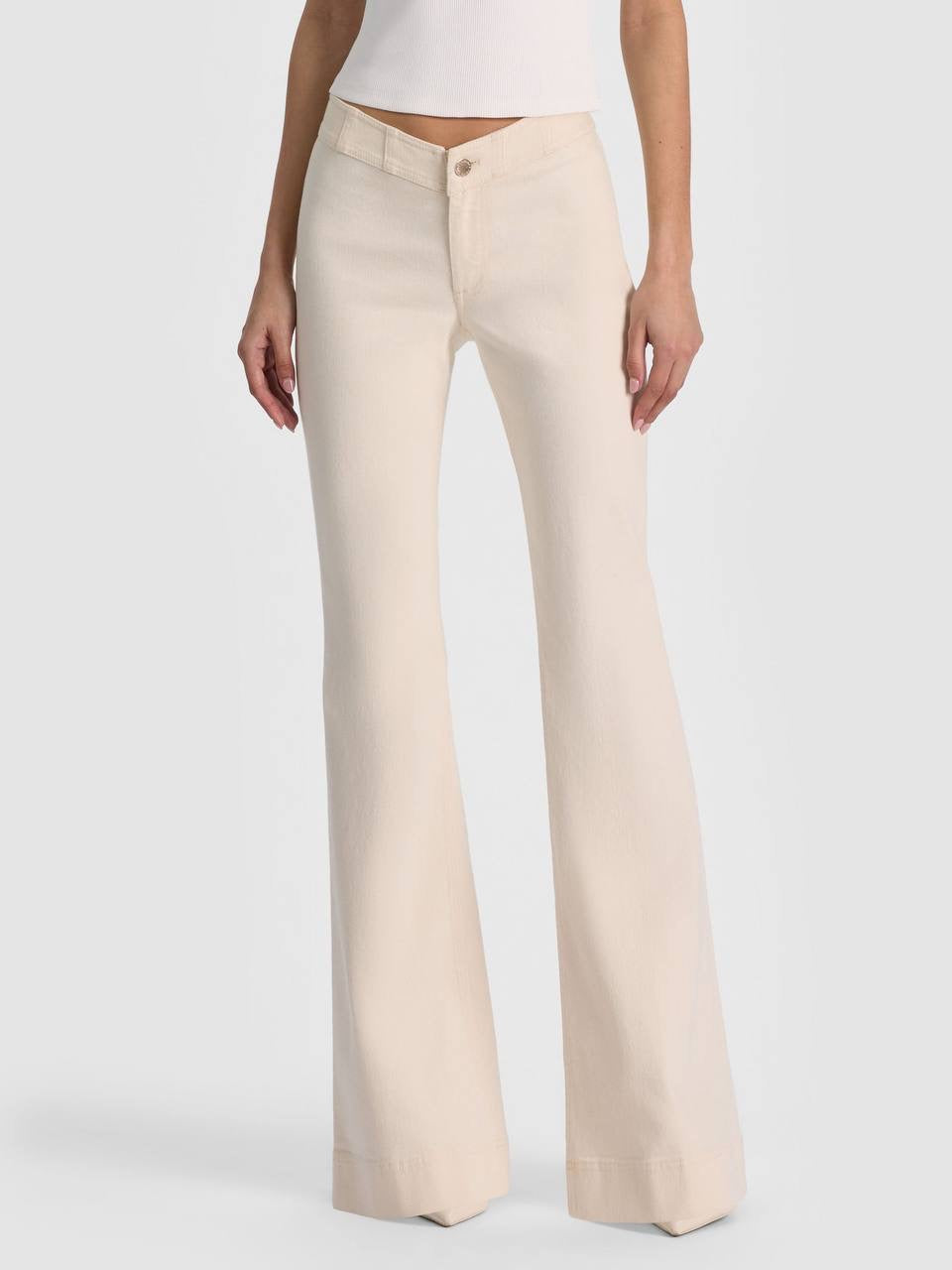 AO Chelsea Cropped Flare Stretch-cotton Jeans