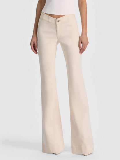 AO Chelsea Cropped Flare Stretch-cotton Jeans