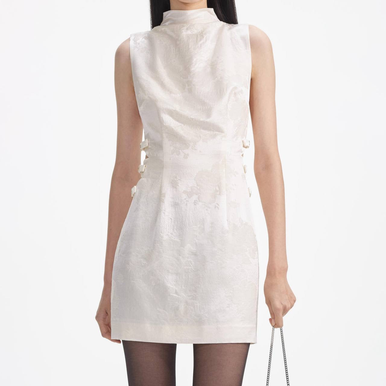 SP Cream Jacquard Mini Dress