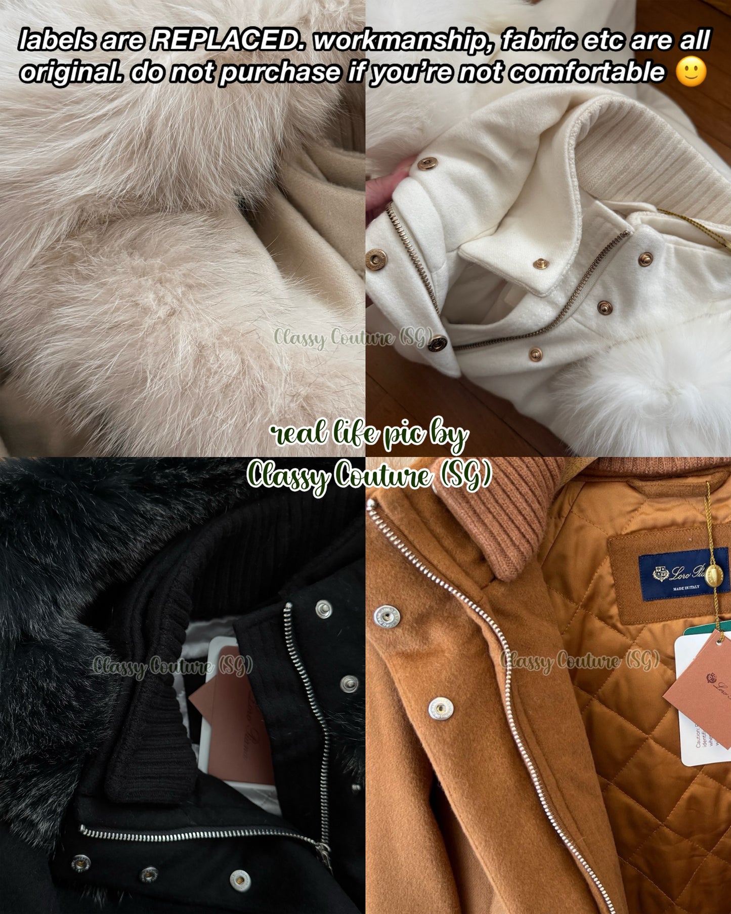 LP Icery Cashmere Short Jacket with Fox Fur Trim