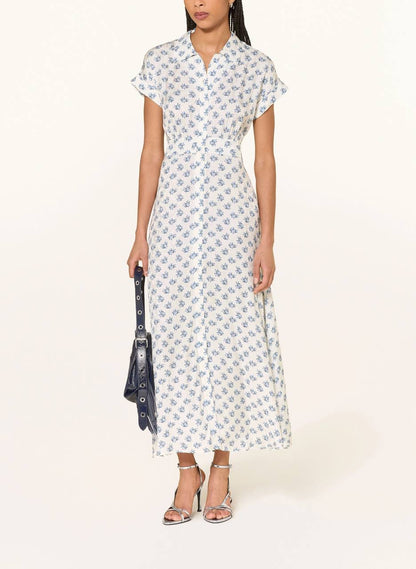 MJ Rubarsemi Jacquard Print Viscose Midi Maxi Dress