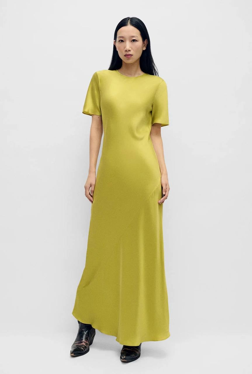 (PART 5/5) SL Short Sleeve Silk Bias Midi Maxi Dress