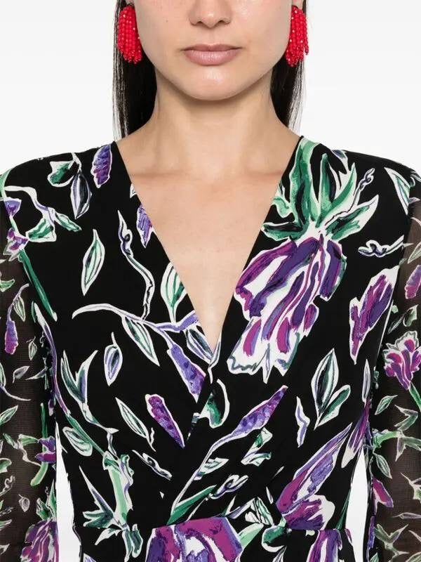 DVF Vivienne Floral Midi Dress