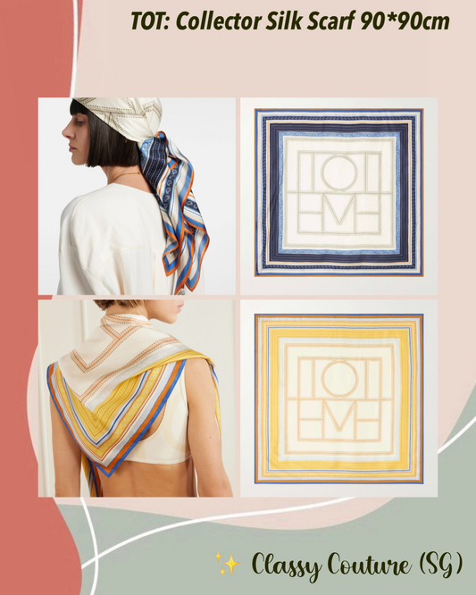 2 Colors! TOT Collector Silk Scarf 90*90cm