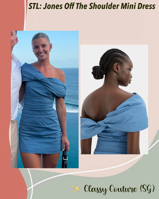 STL Jones Off Shoulder Stretch-Cotton Mini Dress