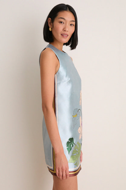 ALM Alfie Floral-print Recycled Taffeta Shift Mini Dress