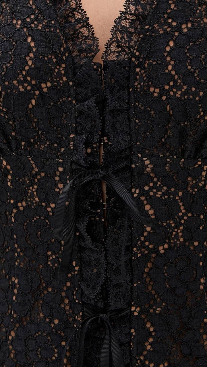 PG Anais Cotton-blend Lace Top