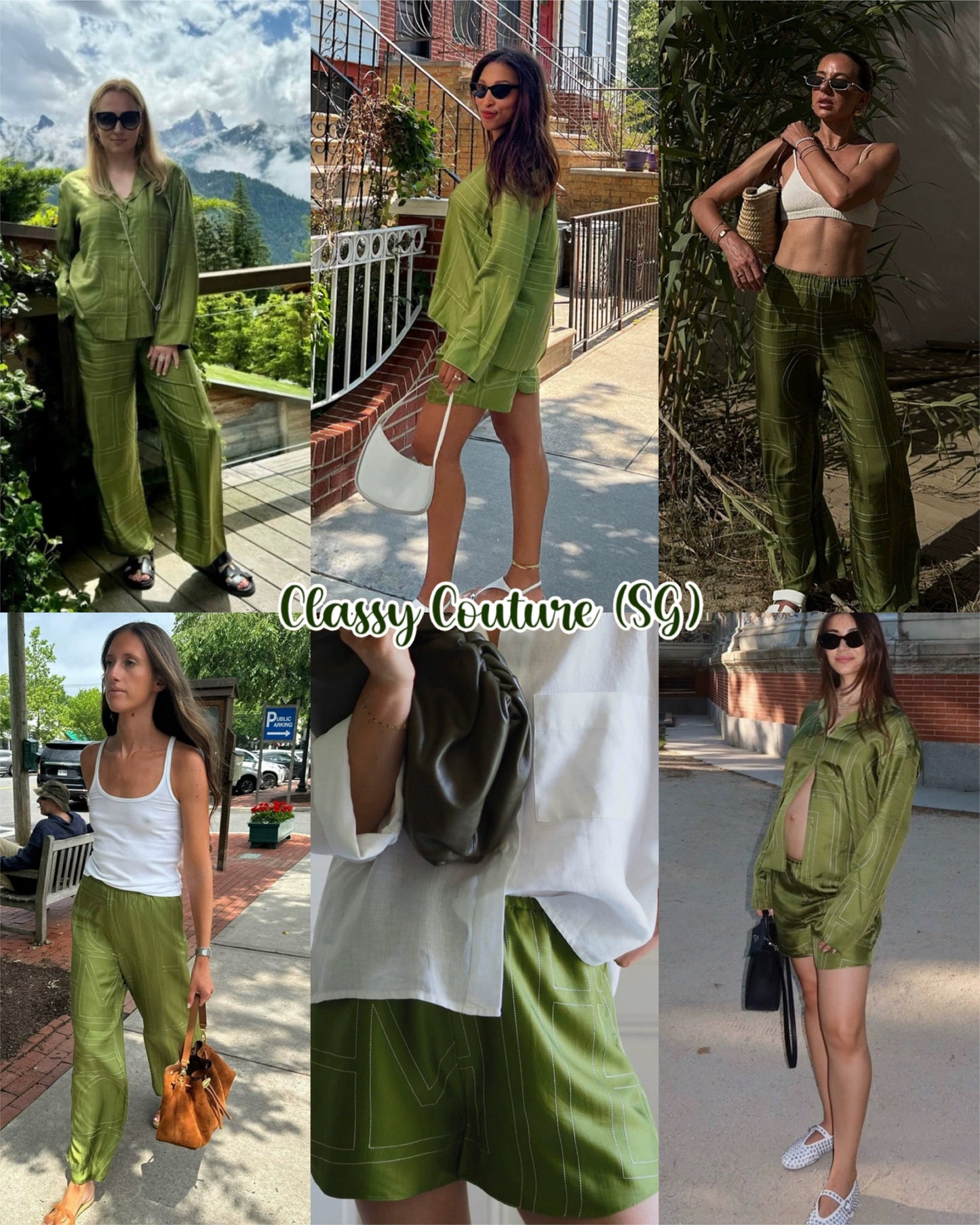 7 Colors! Tot Monogram Silk PJ Shirt Top | Shorts | Pants | Embroidered Set