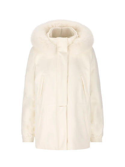 LP Icery Cashmere Short Jacket with Fox Fur Trim
