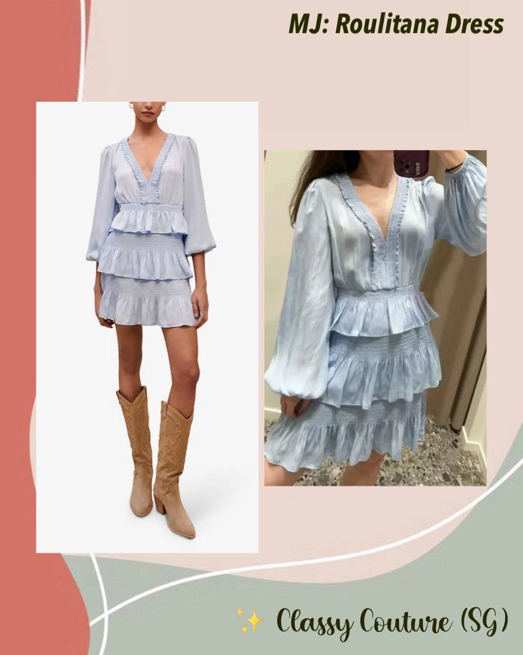 MJ Roulitana Tiered Ruffle Mini Dress