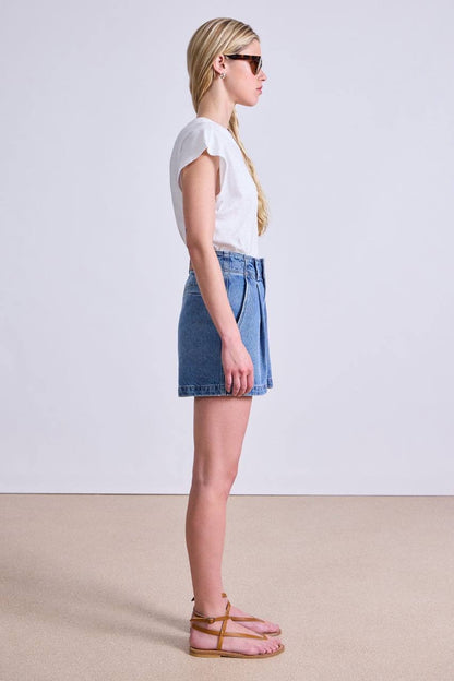 AA Bari High Waist Jean Cotton Denim Shorts