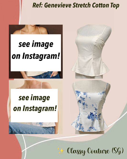 Ref Genevieve Stretch Cotton Top