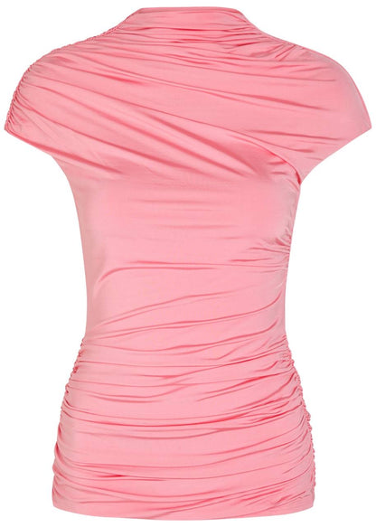 SP Pink Jersey Gathered Top