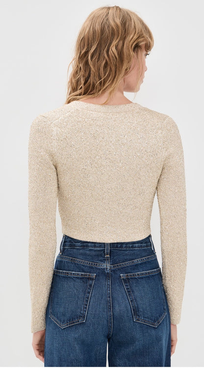 2 Colors! LSF Sarajane Sequin Stretch Knit Mini Dress | Ferra Knit Cardigan | Honey Gold & Black Set