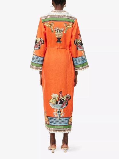 ALM Rocco Linen Shirtdress Midi Dress