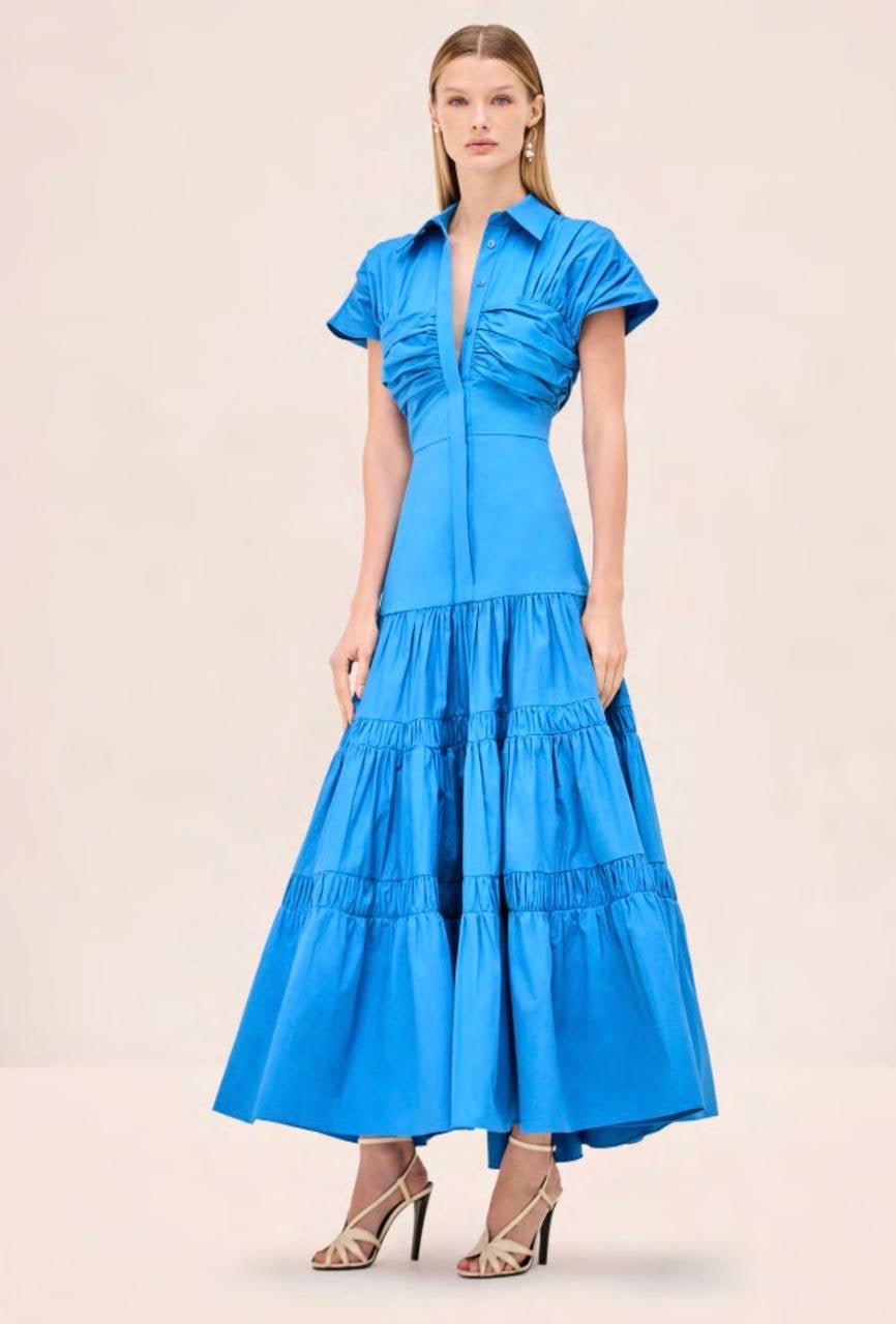ALX Carosini Cotton-viscose Midi Dress