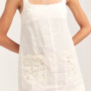 PN Embroidered Shift Mini Dress