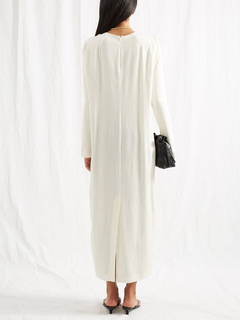 TOT Dropped-Shoulder Viscose Midi Dress